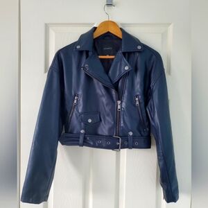 Dynamite, Moto Faux Leather Jacket, Cropped